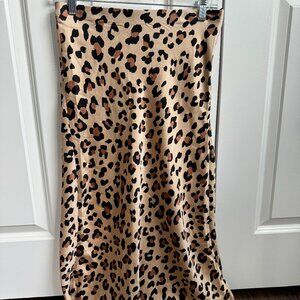 Cheetah print maxi skirt